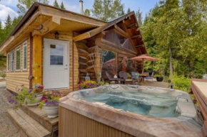 Authentic lofted log cabin with hot tub